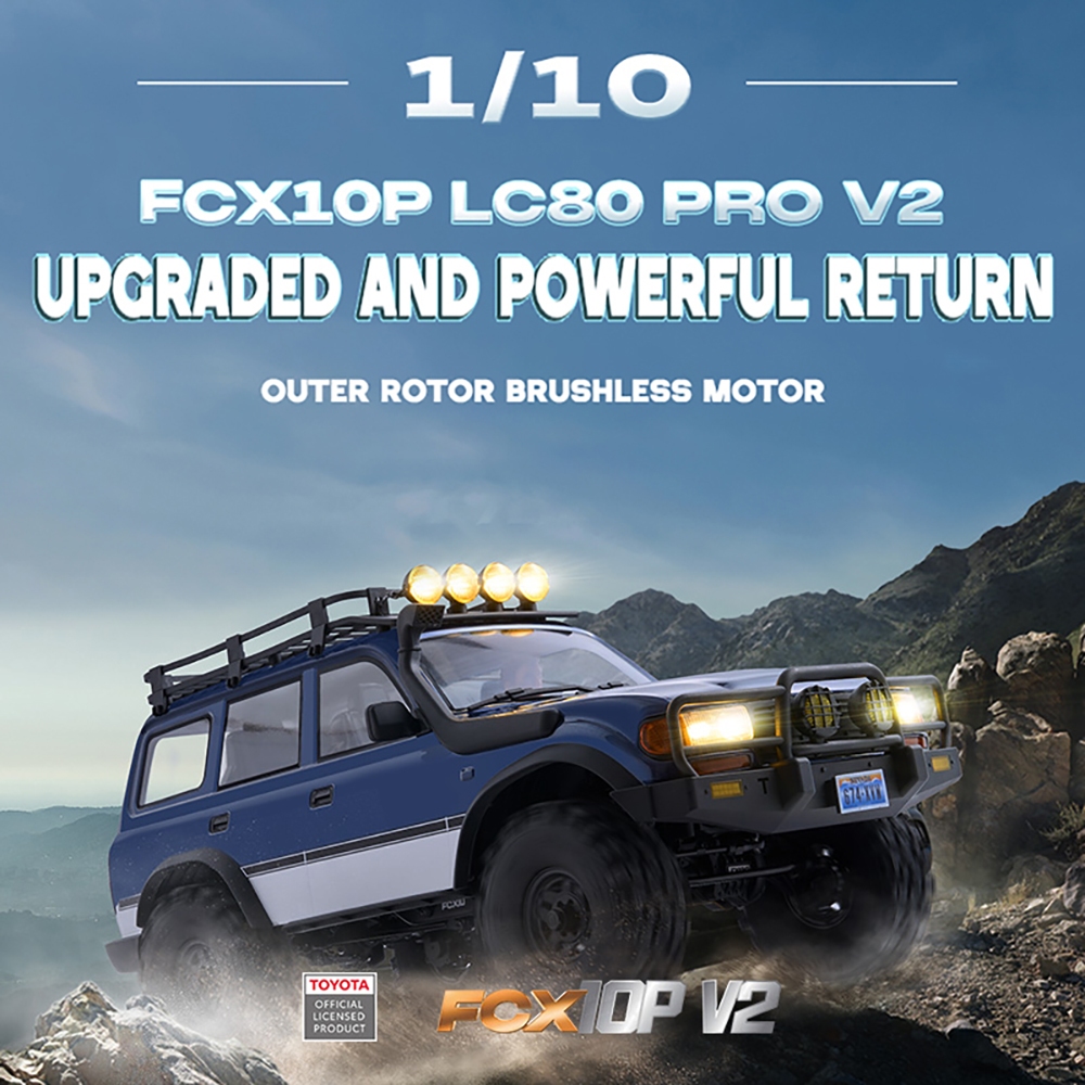 Fms FCX10 LC80 PRO Toyota Land Cruiser 1/10 RC รีโมทคอนโทรลไฟฟ้ารุ่นรถ Rock Crawler ของเล่นเด็กผู้ให