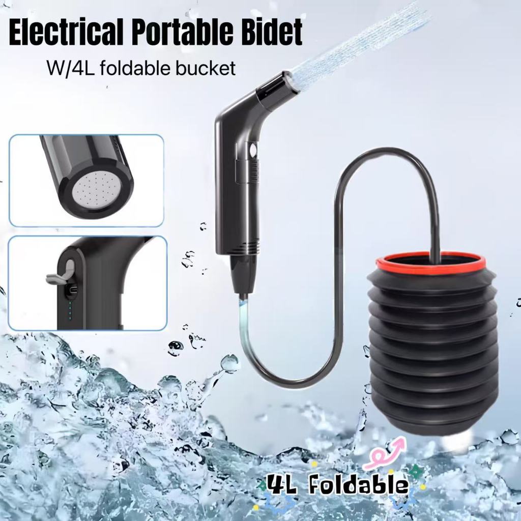 UUclean แบบพกพา Bidet มือถือ Sprayer สําหรับสุขอนามัยทําความสะอาด 2M ท่อ Shattaf ชาร์จ Travel Camping Bidet ฝักบัว Sprayer สําหรับฤดูร้อน Cooling