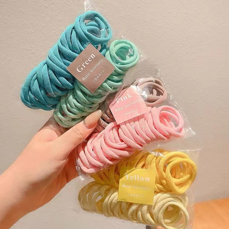 ห่วงผมขนาดใหญ่สีสันสดใส ยืดหยุ่นสูง สำหรับผมหางม้า - รูปที่ 2