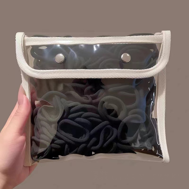 ห่วงผมขนาดใหญ่สีสันสดใส ยืดหยุ่นสูง สำหรับผมหางม้า - รูปที่ 4