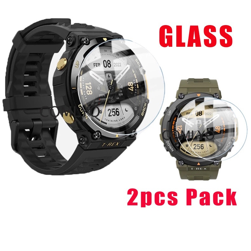 Fit for Amazfit T-rex 2 T rex 2 T Rex2 ฟิล์มกระจกนิรภัยกันรอยหน้าจอ สําหรับ【2 ชิ้น】