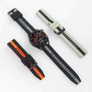 สําหรับ Black Shark GS3 /GS3 Ultra สายซิลิโคน สายรัดข้อมือทูโทน 22 มม. สายรัดระบายอากาศ