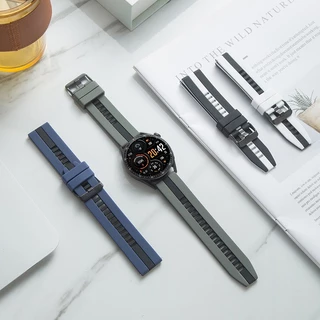 สําหรับ Black Shark GS3 /GS3 Ultra สายซิลิโคน สายรัดข้อมือทูโทน 22 มม. สายรัดระบายอากาศ