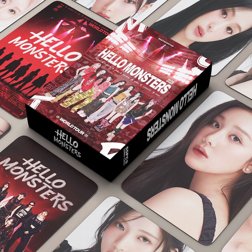 BABYMONSTER HELLO MONSTERS Photocard AHYEON การ์ดโลโม่ 55 ชิ้น/กล่อง
