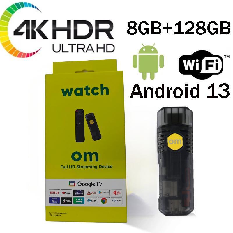 OM TV Stick Android 13 TV Stick HDR 4K 1080P Amlogic S905L WiFi 4G สมาร์ททีวี Sticks 8GB 128GB Smart