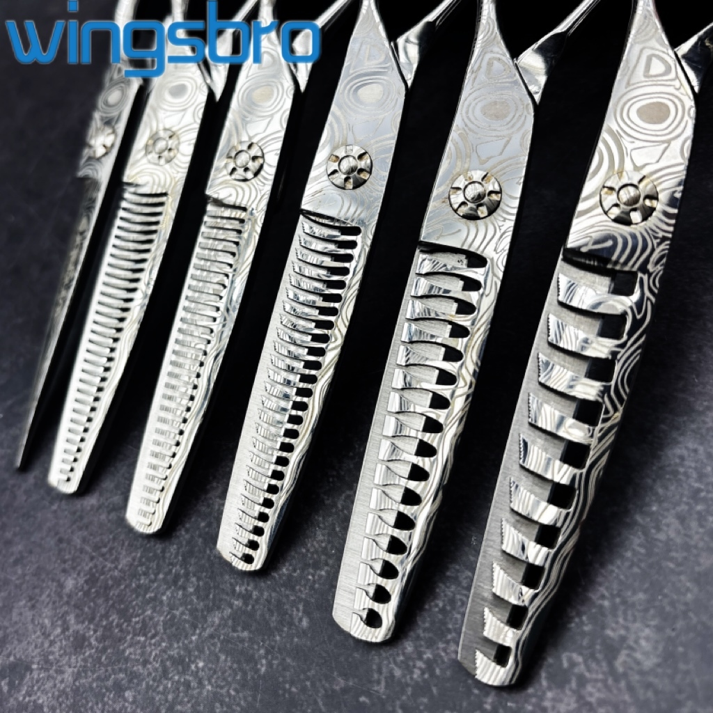 Wingsbro 6.5 นิ้วกรรไกรตัดผมมืออาชีพตัดผมกรรไกรผอมบางกรรไกรตัดผมสแตนเลสดีจริงแข็งแรงทนทาน