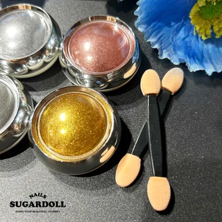 【พร้อมส่งในBangkok】ผงขัดเล็บสไตล์เมทัลสุดพรีเมียม |6สีเงากระจก | 💅🏻แถมแปรงขัด ใช้ตกแต่งเจลทาเล็บ