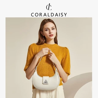 CORALDISY 2025 ใหม่ กระเป๋าสะพายข้าง กระเป๋าสะพายไหล่ แฟชั่น กระเป๋าทรงครึ่งวงกลม ผู้หญิง