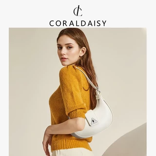 CORALDISY 2025 ใหม่ กระเป๋าสะพายข้าง กระเป๋าสะพายไหล่ แฟชั่น กระเป๋าทรงครึ่งวงกลม ผู้หญิง