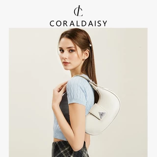 CORALDISY 2025 ใหม่ กระเป๋าสะพายข้าง กระเป๋าสะพายไหล่ แฟชั่น กระเป๋าทรงครึ่งวงกลม ผู้หญิง