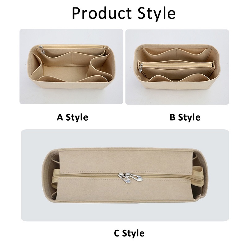 The Bag Organizer คือ C-honel 25C Hobo Bag Mini Bag Storage Bag Inner Lining Bag Felt Wallet Insert Handbag Inner Lining Bag