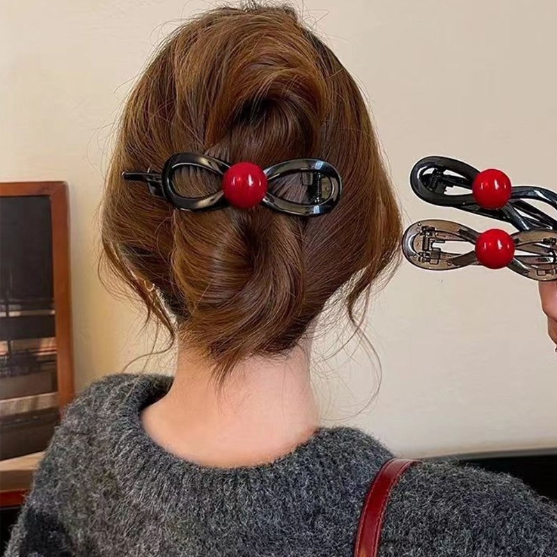 กิ๊บติดผมยาวอะคริลิค มุก 8 ลายสำหรับผู้หญิง