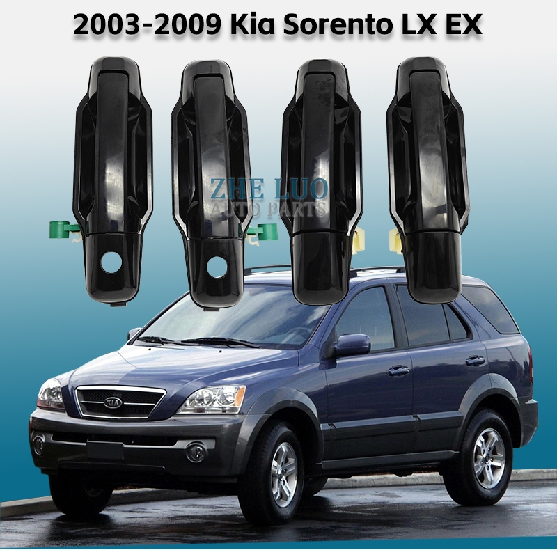 ZL สีดําประตูด้านนอก Handle ภายนอกประตู Handle Fit สําหรับ 2003-2009 Kia Sorento 82650-3E010 82660-3