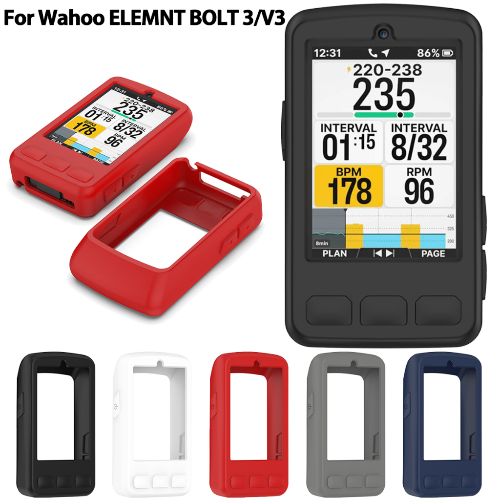 เคสซิลิโคนสําหรับ Wahoo ELEMNT BOLT V3 BOLT 3 คลุมทั้งหมดกรอบ Bezel กันกระแทกป้องกันปลอก Soft Protec