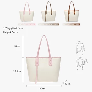 CORALDAISY 2025 แบบใหม่ ความจุขนาดใหญ่ สะพายไหล่ กระเป๋าโท้ท กระเป๋าผู้หญิง กระเป๋าสะพายไหล่