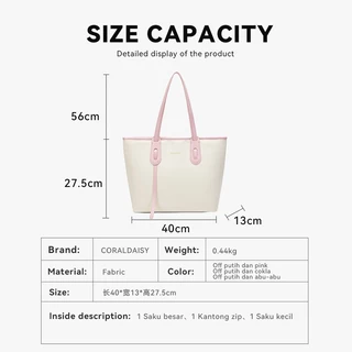 CORALDAISY 2025 แบบใหม่ ความจุขนาดใหญ่ สะพายไหล่ กระเป๋าโท้ท กระเป๋าผู้หญิง กระเป๋าสะพายไหล่