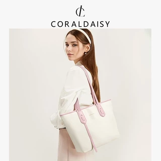 CORALDAISY 2025 แบบใหม่ ความจุขนาดใหญ่ สะพายไหล่ กระเป๋าโท้ท กระเป๋าผู้หญิง กระเป๋าสะพายไหล่