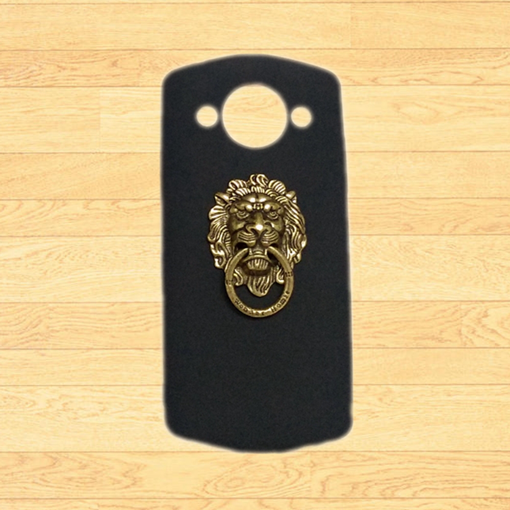 เคสโทรศัพท์มือถือ TPU แบบนิ่ม ลายหัวสิงโต 3D สีบรอนซ์ พร้อมแหวนขาตั้ง สําหรับ Meitu M8 M8S M6 M6S T9