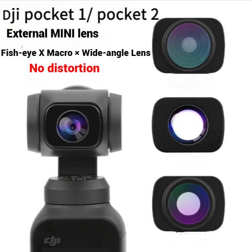 เลนส์มุมกว้างสําหรับ DJI OSMO Pocket/Pocket 2 (ไม่ใช่สําหรับ POCKET 3) อุปกรณ์เสริมกล้องกระจกออปติคอลอะลูมิเนียมอัลลอยด์แม่เหล็ก