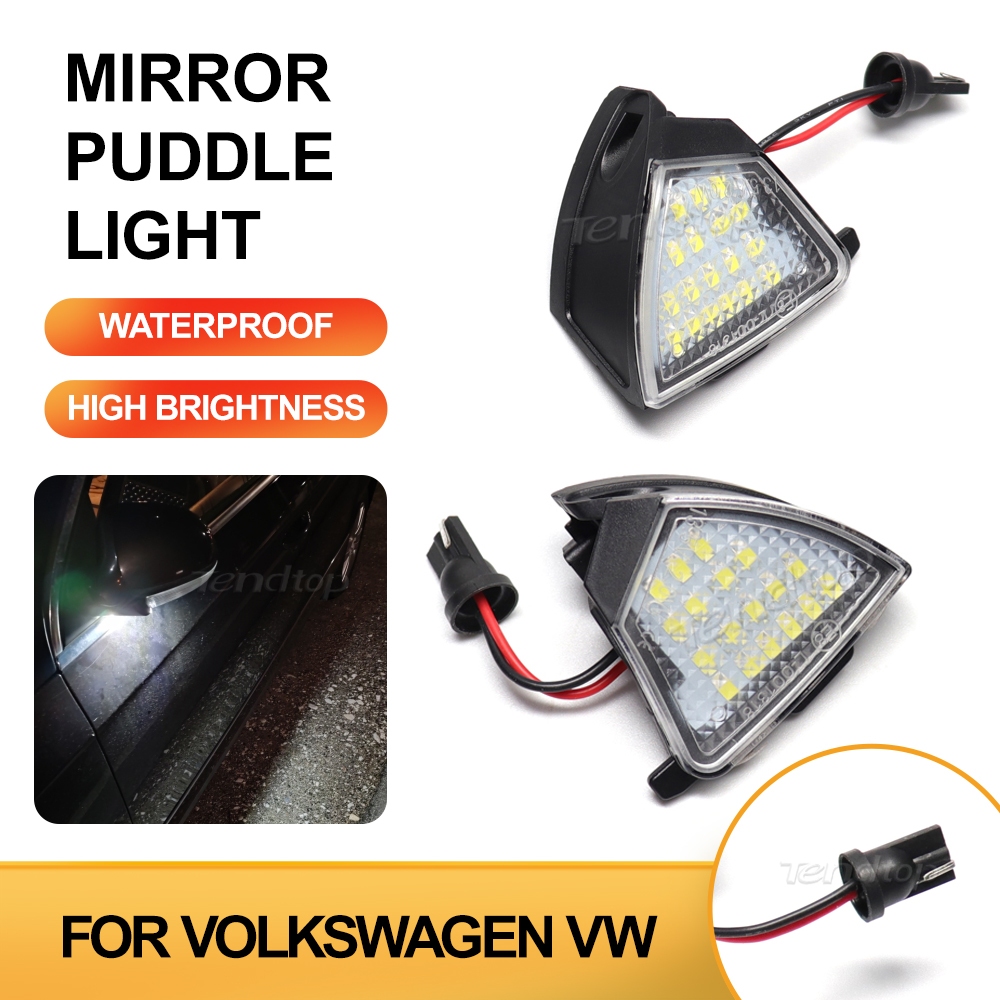 2 ชิ้น LED ต่ําด้านข้างกระจก puddle สําหรับ Volkswagen VW Eos กระต่าย Golf 5 Plus 2005-2011 GTI MKV 