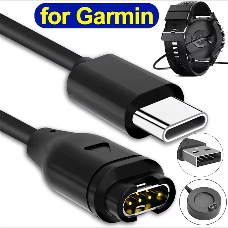 HdoorLink สําหรับนาฬิกา Garmin Universal USB A/Type-C Charger สายชาร์จสําหรับ Fenix 5 5S 5X Plus 6 6S 6X Pro 7 7S 7X Charger Dock