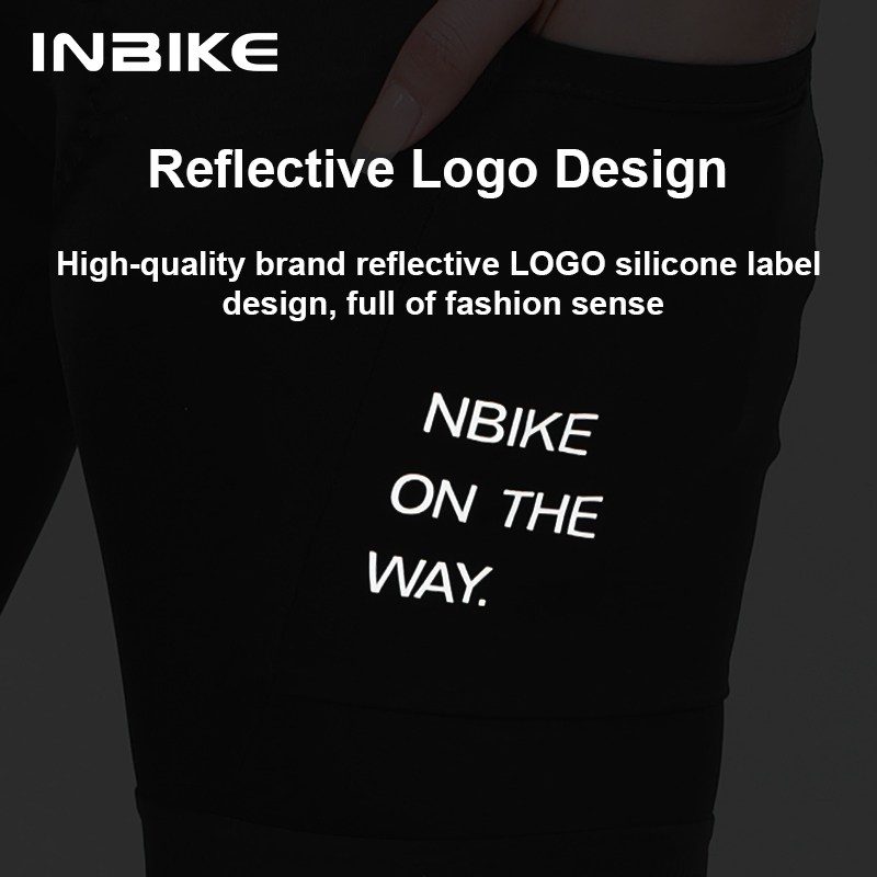 เอี๊ยมกางเกงขาสั้นสำหรับขี่จักรยานผู้หญิง แห้งไว ระบายอากาศได้ดี ออกแบบพอดีตัว พร้อมแผ่นสะท้อนแสง - รูปที่ 3