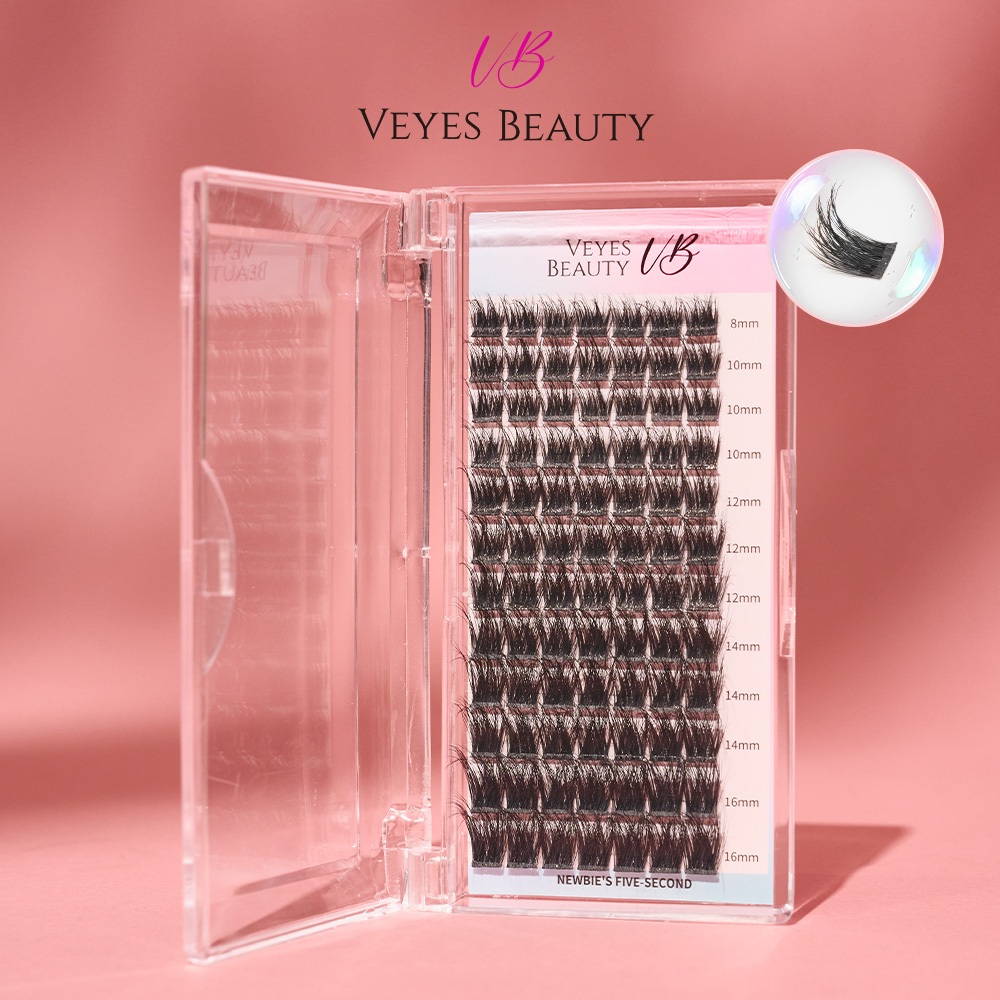 Veyesbeauty ชุดต่อขนตา ขนตาปลอม ขนนุ่ม แบบหนา  สําหรับแต่งหน้า พกพาสะดวก ขนตาปลอมไม่พร้อมกาวเอง