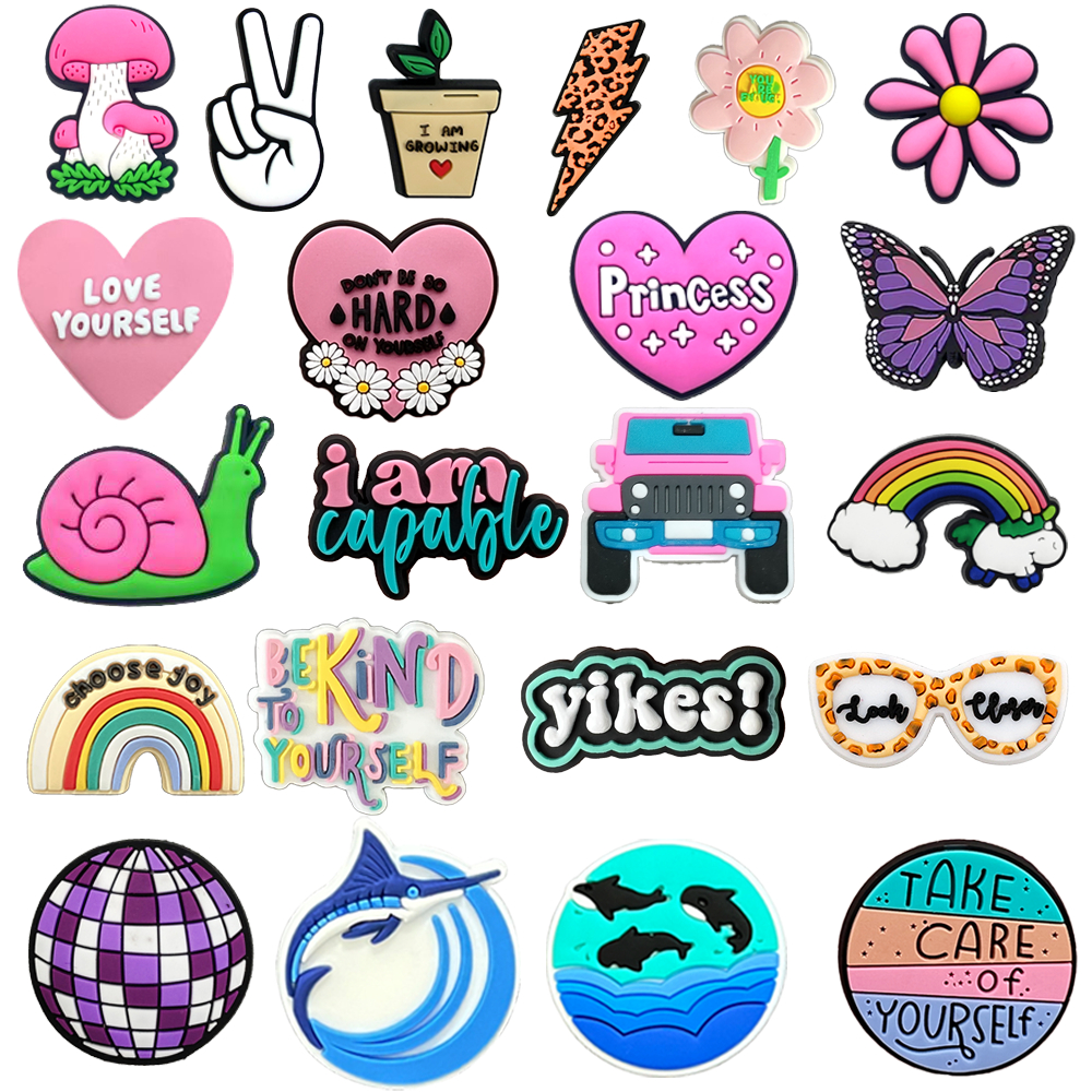 อุปกรณ์ตกแต่ง MEIDJ สำหรับรองเท้า ออกแบบการ์ตูน ทำจากวัสดุ PVC สไตล์แฟชัน