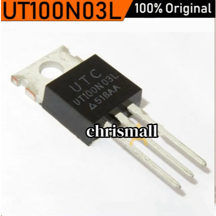 5PCS UTC UT100N03L Original TO-220 100A/30V N-CHANNEL Power MOSFET ทรานซิสเตอร์ใหม่
