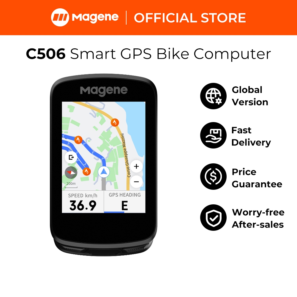 Magene C506 สมาร์ท GPS จักรยานคอมพิวเตอร์หน้าจอสัมผัส Speedometer WiFi/บลูทูธปรับแต่งจอแสดงผลข้อมูล