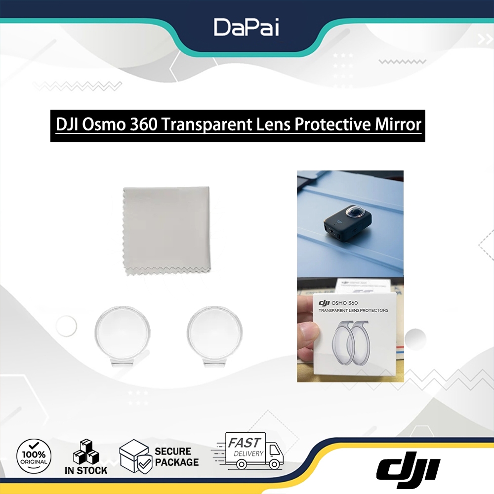 กระจกป้องกันเลนส์โปร่งใส DJI Osmo 360 สําหรับอุปกรณ์เสริมสําหรับกล้อง Osmo 360