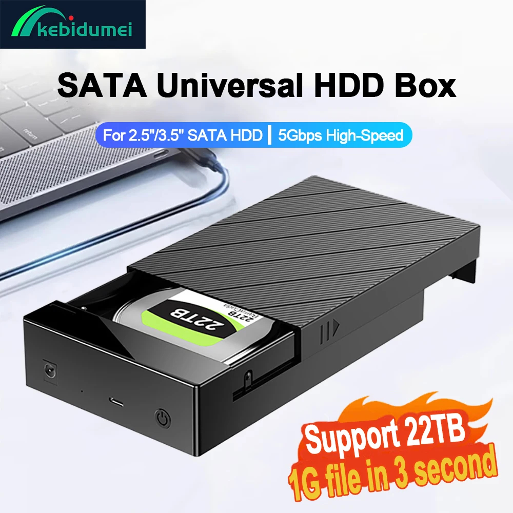 2.5/3.5 นิ้ว HDD Case USB 3.0 กล่องฮาร์ดไดรฟ์ภายนอกเครื่องมือฟรีติดตั้ง SATA เป็น USB Hard Drive Enc