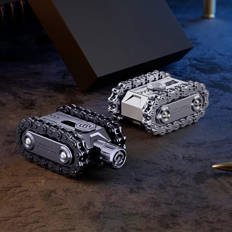 Edc ถัง Ratchet Fidget Roller Magnetic Push Card Mechanical Gear Chain หมุน Push แผ่นลดความดันของเล่นปลายนิ้วโลหะ Gyroscope ของเล่น