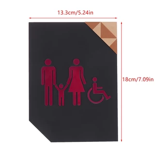 Ckfr อะคริลิค Washroom ป้ายแผ่นที่กําหนดเอง WC ประตูสติ๊กเกอร์ติดผนัง Simple ห้องน้ําป้ายสําหรับผู้ชายและผู้หญิงห้องน้ําตัวบ่งชี้ใหม่
