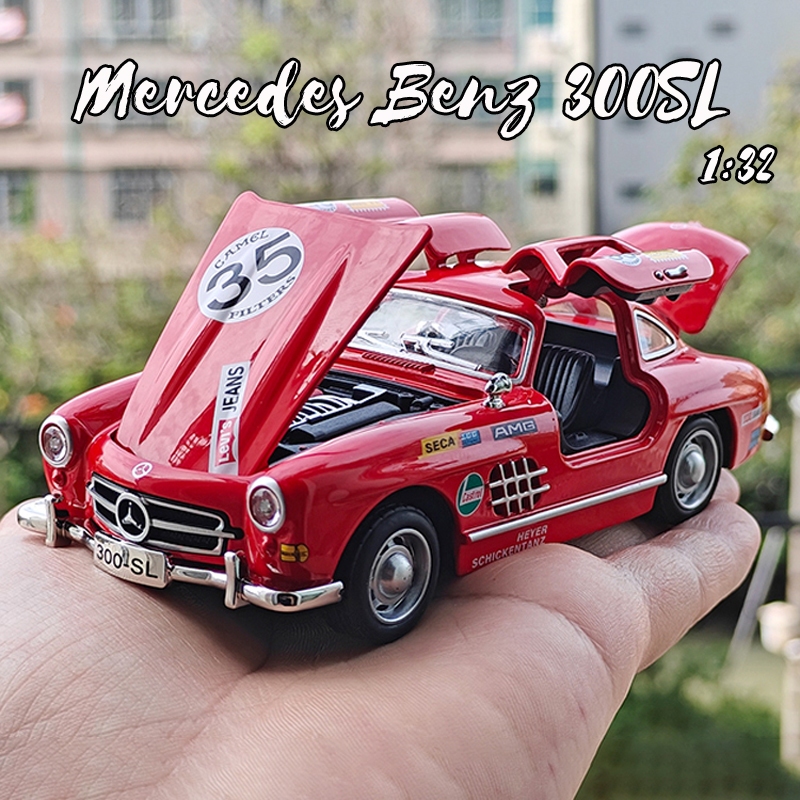 1:32 Benz 300SL การพิมพ์รถโลหะผสมรุ่นรถDiecastของเล่นเด็กวันเกิดรถคอลเลกชัน