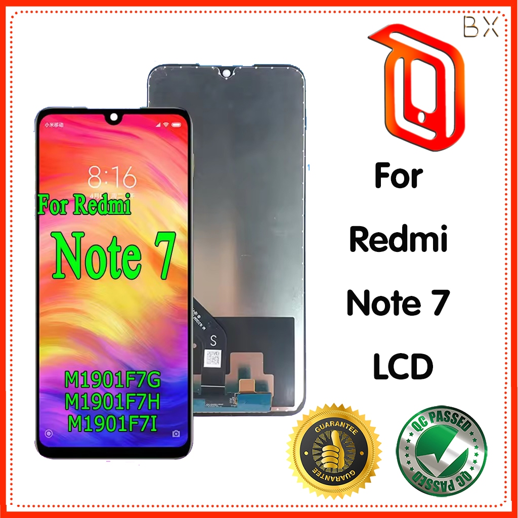 TFT สําหรับ Redmi หมายเหตุ 7 M1901F7G M1901F7H M1901F7I จอแสดงผล LCD Touch Digitizer Assembly