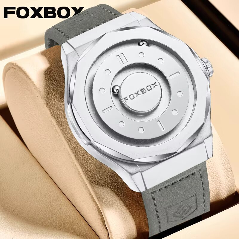 LIGE แฟชั่นนาฬิกาเหล็ก Creative Magnetic Rolling Quartz นาฬิกากันน้ํา Force Casual WristwatchWatch