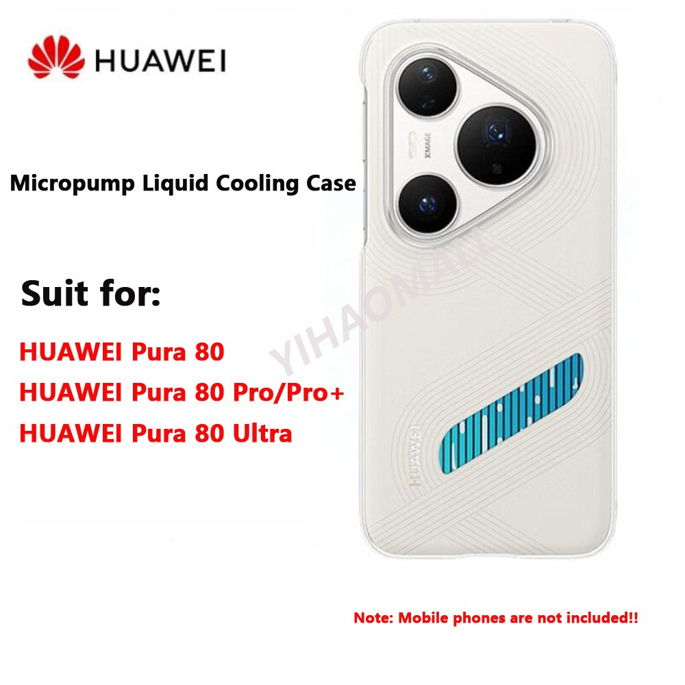 Original Huawei Pura80/ Pura80 Pro/ Pura80 Pro+ / Pura 80 Ultra Micropump Liquid Cooling Case Phone 