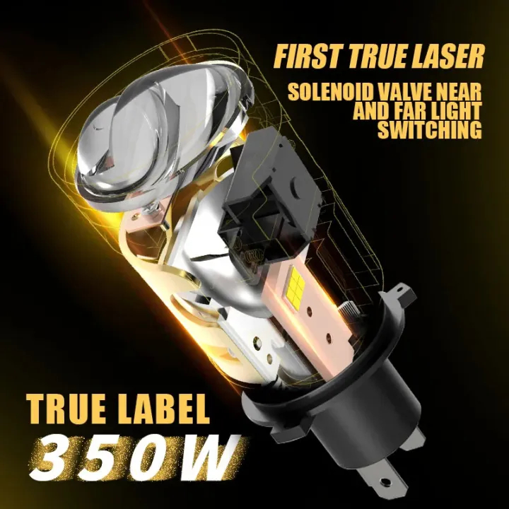 CAROLYN H4 การปรับเปลี่ยนไฟหน้าเลนส์: เลเซอร์ไฟหน้ารถ 6500K แบบบูรณาการไฟหน้า LED ไฟสูงและต่ํา 12V - รูปที่ 3