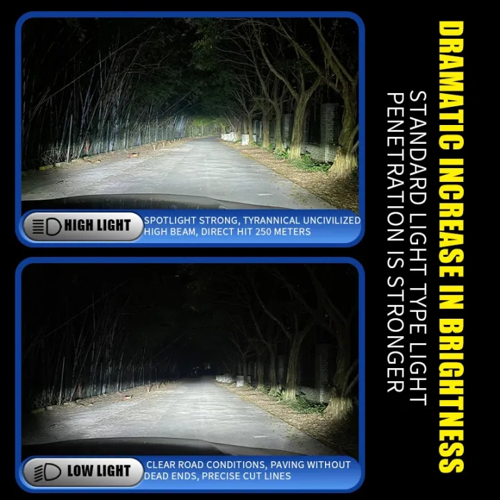 CAROLYN H4 การปรับเปลี่ยนไฟหน้าเลนส์: เลเซอร์ไฟหน้ารถ 6500K แบบบูรณาการไฟหน้า LED ไฟสูงและต่ํา 12V - รูปที่ 7