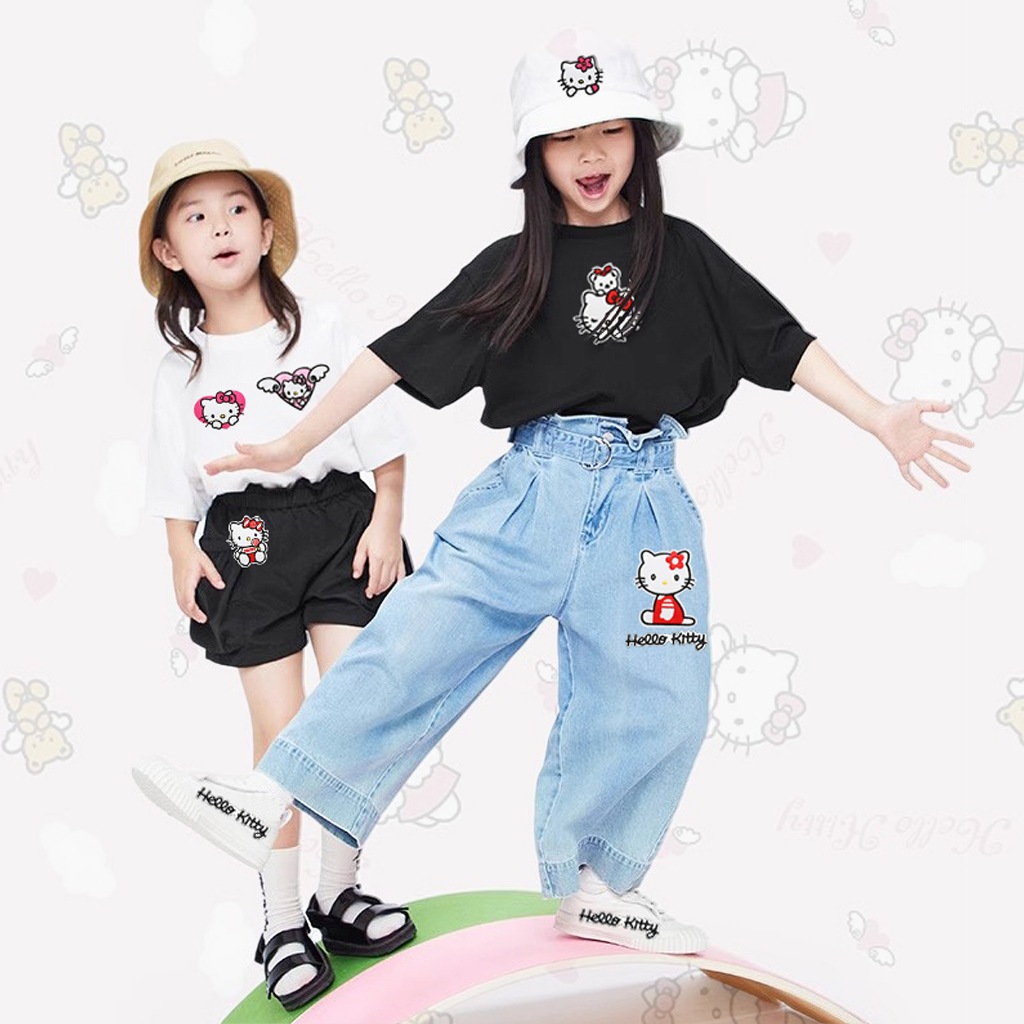 HELLO KITTY HELLO KITTY Series ปักสติกเกอร์ผ้าปักเสื้อผ้ากระเป๋าผ้านวมกางเกงแพทช์รีดผ้า diy