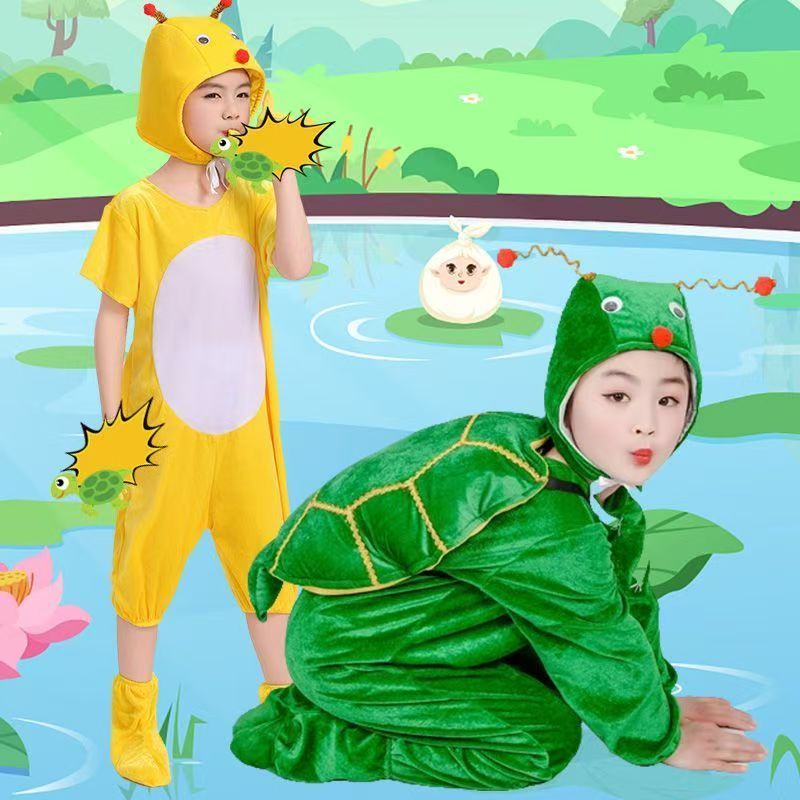 🔥ราคาถูก🔥น่ารัก เต่า รูปแบบการ์ตูน ชุดเด็กผู้หญิง 3 ถึง 14 ปี คริสต์มาส ลายการ์ตูนสัตว์ เต้นรํา คอสเพล คริสมาสเด็กผู้หญิง ชุดเต้น ชุดน่ารักๆ วันเด็ก คอสเพลย์