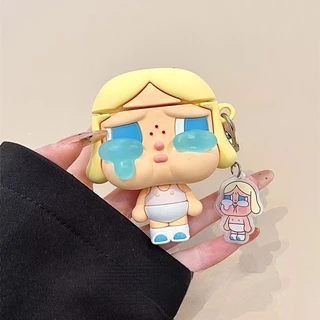 For AirPods pro3 2025 ทารกร้องไห้สีดําน่ารักสําหรับไร้สายบลูทูธ AirPodsPro เคสหูฟัง AirPods4 AirPods1/2 ซิลิโคนอ่อนนุ่ม AirPods3 Pro2 ใหม่