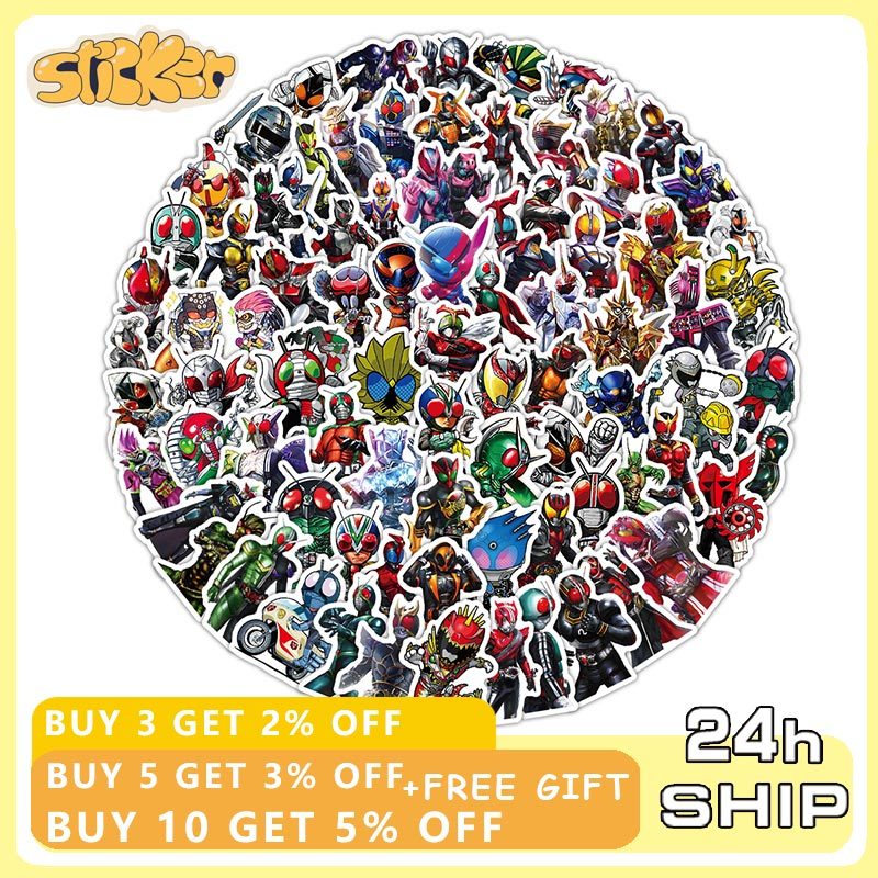 103 ชิ้น KAMEN RIDER สติกเกอร์ตลก Aniamtion การ์ตูนของเล่นเด็กกระเป๋าแล็ปท็อปโทรศัพท์ Decals ของเล่น