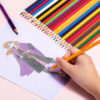 ดิสนีย์ ดิสนีย์น้ํามันสีตะกั่วชุดดินสอสีภาพวาดเด็กนักเรียนใช้มือวาดระบายสีเริ่มต้น12สี24สี36สี48อนุบาลเริ่มต้นจิตรกรรมแปรงปากกาสี