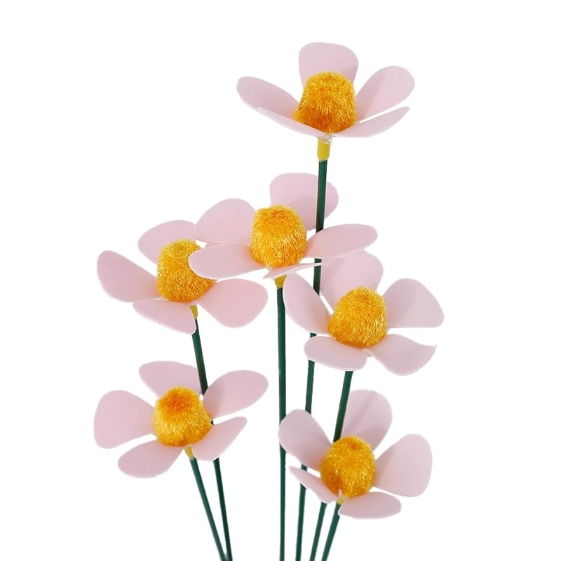 Jinyi Violet Soap Flower Head สบู่ดอกไม้ที่เก็บรักษาไว้ดอกไม้สีขาวห้ากลีบกล่องของขวัญดอกไม้ช่อดอกไม้ทําด้วยมือ diy วัสดุ