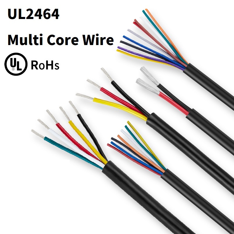 UL 2464 ลวดพัน 2/3/4/5/6 Core สายไฟ 22/20/18/16/14AWG Multi-core ลวดมาตรฐานอเมริกัน