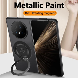 Luxury Metallic สี Bracket เคสโทรศัพท์สําหรับ Honor Magic V6 V5 V3 V2 Vs3 Vs2 Ultrathin 360 องศาหมุนแม่เหล็ก Matte Cover Hard PC Shell