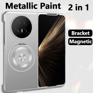 Luxury Metallic สี Bracket เคสโทรศัพท์สําหรับ Honor Magic V6 V5 V3 V2 Vs3 Vs2 Ultrathin 360 องศาหมุนแม่เหล็ก Matte Cover Hard PC Shell