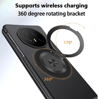 Luxury Metallic สี Bracket เคสโทรศัพท์สําหรับ Honor Magic V6 V5 V3 V2 Vs3 Vs2 Ultrathin 360 องศาหมุนแม่เหล็ก Matte Cover Hard PC Shell